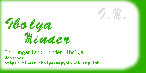 ibolya minder business card